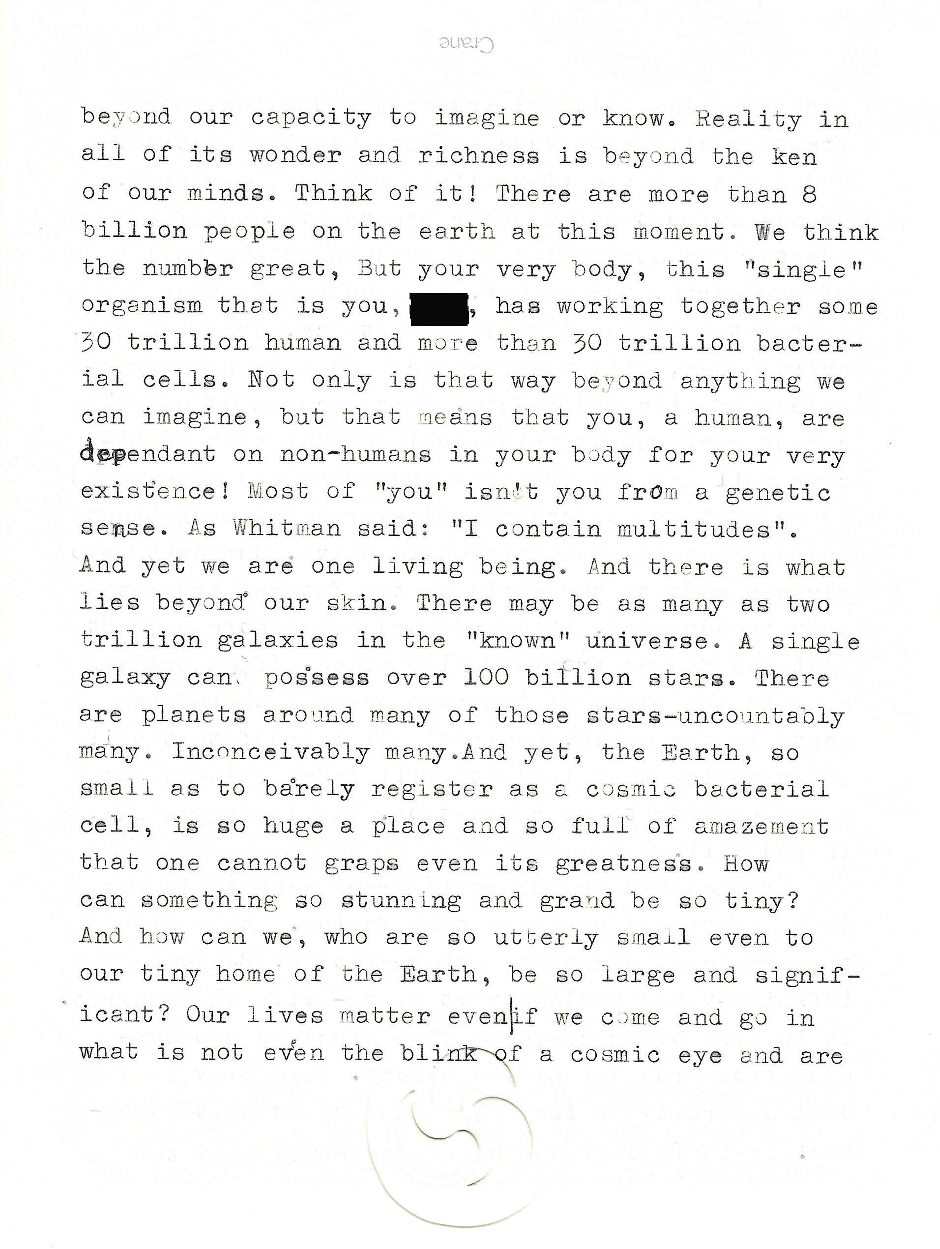 Reply from the Kalyanamitra, page 6 of 8 — Correspondence No. 1, So, What Is Death?