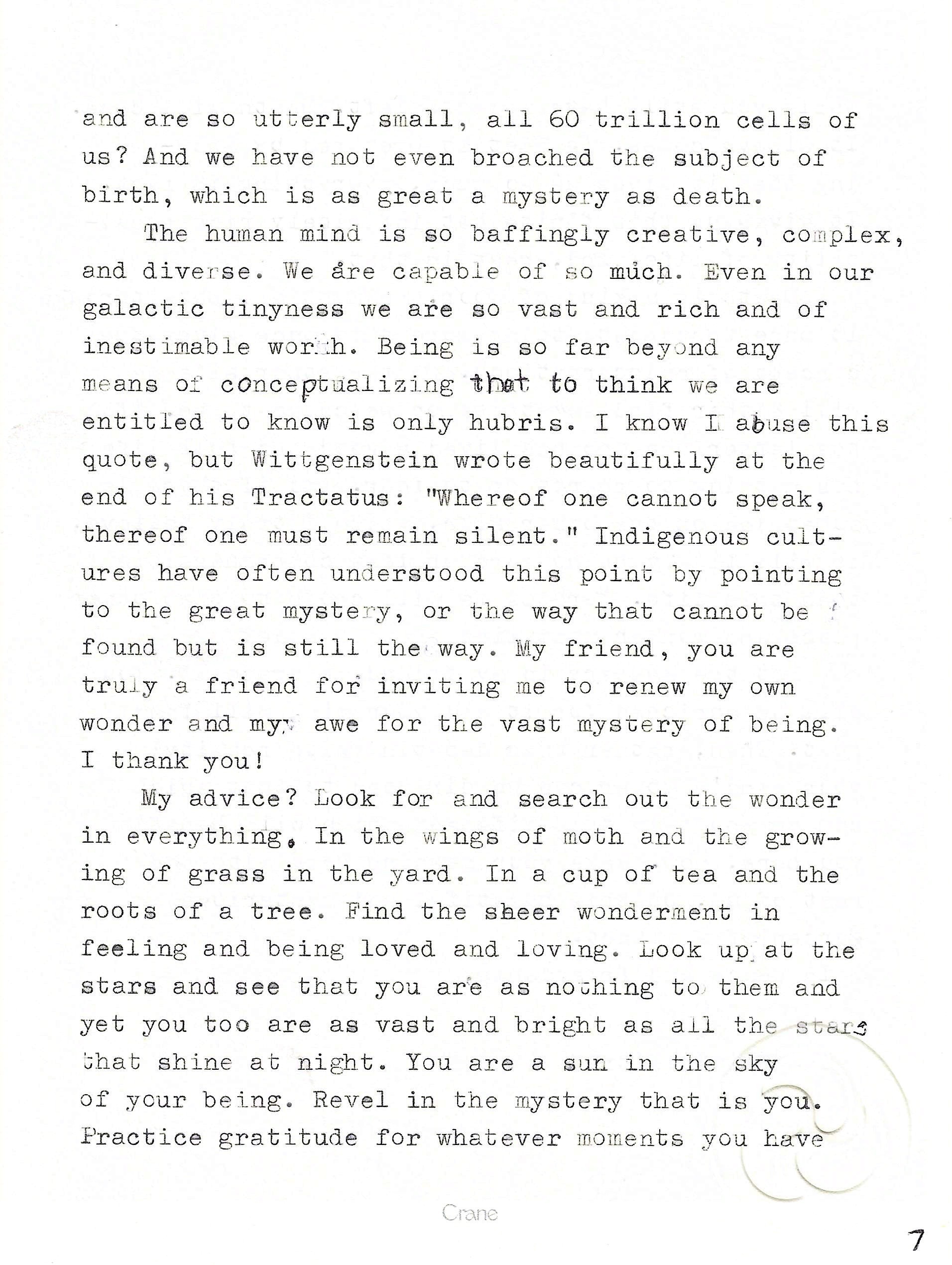 Reply from the Kalyanamitra, page 7 of 8 — Correspondence No. 1, So, What Is Death?